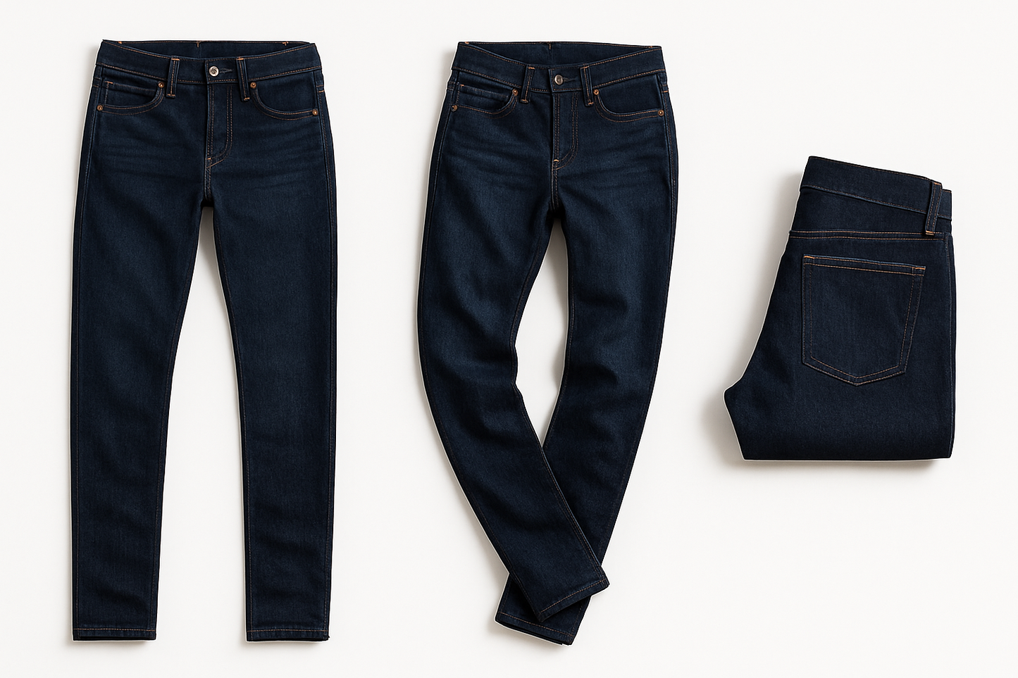 Men's Slim Fit Dark Blue Jeans