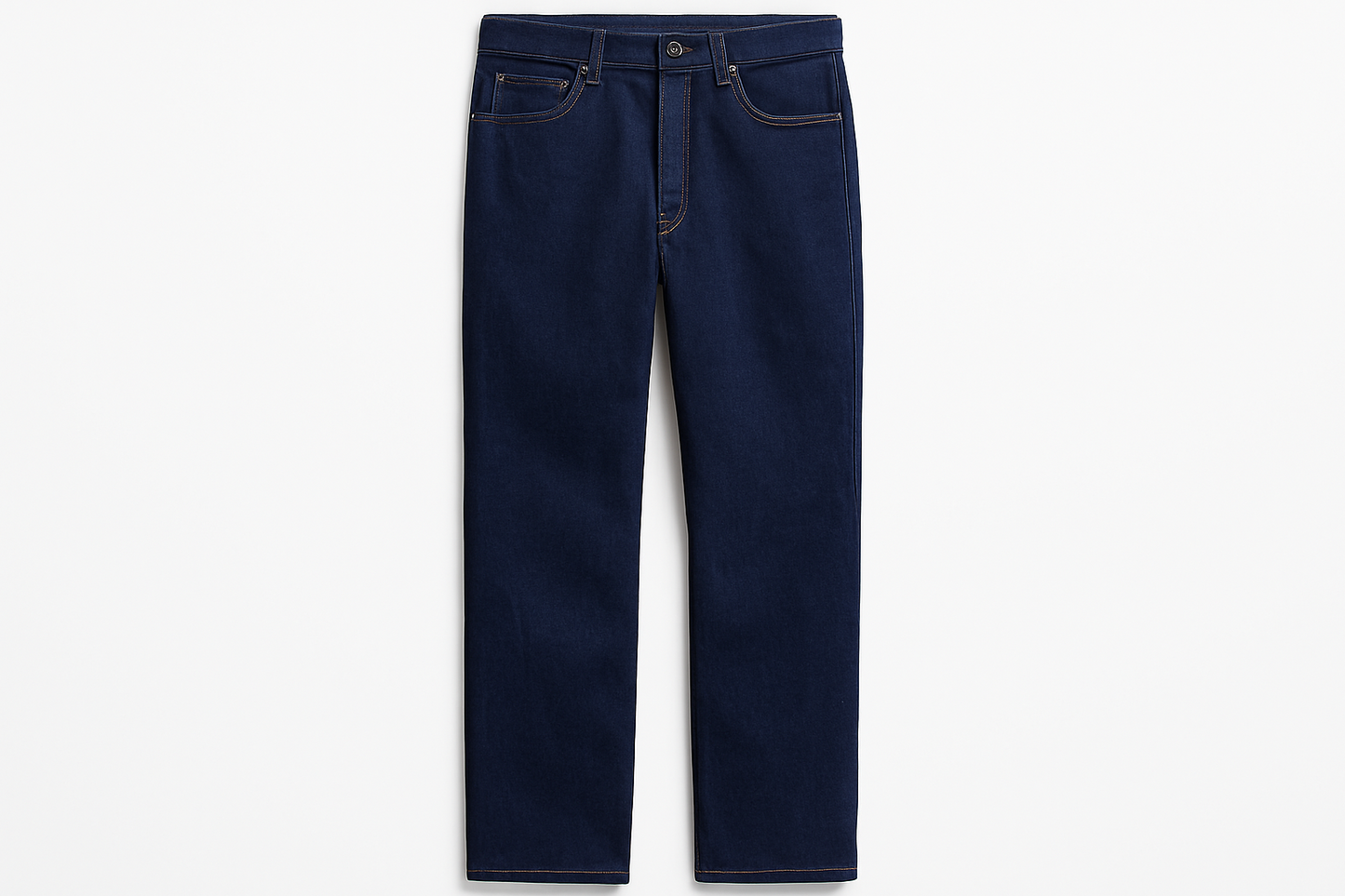 Men's Straight Fit Dark Blue Black Jeans