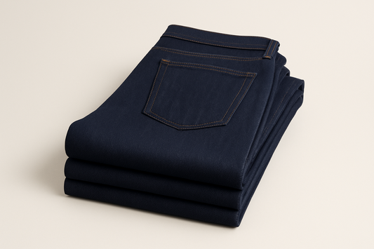 Men's Straight Fit Dark Blue Black Jeans